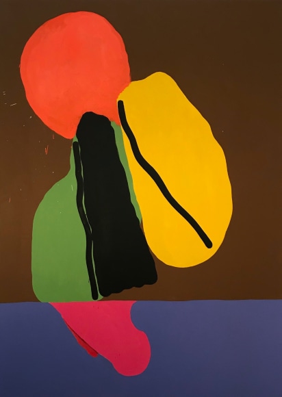 LES ROGERS  Guard Down, 2018  Oil on canvas  84h x 60w x 1 1/4d in