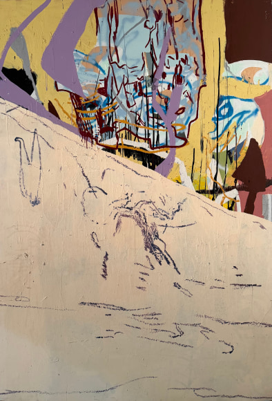 LES ROGERS  Manasquan, 1996  Enamel and spray enamel on birch plywood  69h x 48w x 1/2d in