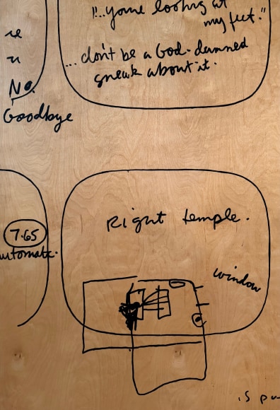 LES ROGERS  Right Temple, 1994  Enamel and varnish on birch plywood  69h x 48w x 1/2d in