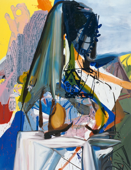 Just, 2002  Oil on canvas  84h x 60w x 1 1/4d in  LR2002015  Collection Italy