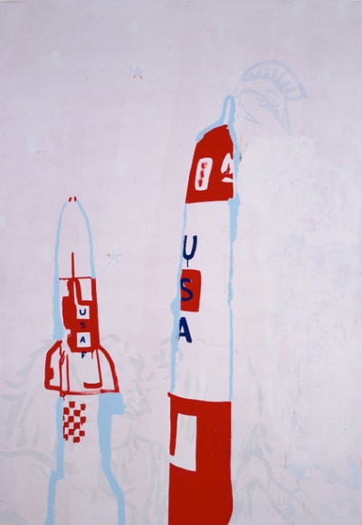 Bookcase, 1994  Enamel and acrylic on birch plywood  69h x 48w x 1/2d in  Collection Georgie Stout and David Weeks, New York