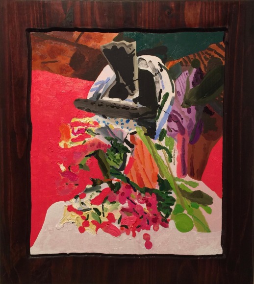 LES ROGERS  Winter is Coming, 2015  Oil and Stain on Wood