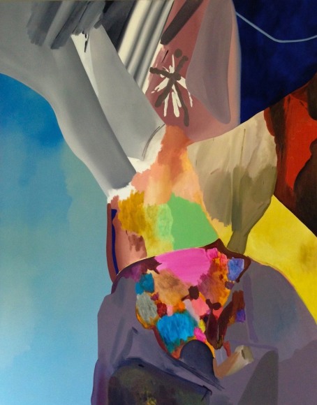 Make The Rounds, 2014  Oil on canvas  84h x 66w x 1 1/4d in  Collection Susan and Michael Hort