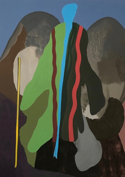 LES ROGERS  New Spell, 2019  Oil on canvas  84h x 60w x 1 1/4d in