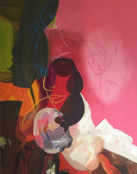 Faint, 2006  Oil on canvas  84h x 66w x 1 1/4d in  LR2006006  Collection Mark Rosman