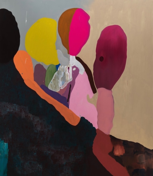 LES ROGERS  On Our Way, 2017  Oil on canvas  88h x 76w x 1 1/4d in  Collection Christian and Cristina Cigrang