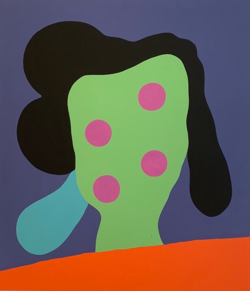 LES ROGERS  Teaser, 2019  Oil on canvas  46h x 40w x 1d in  Collection Phillipines