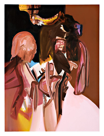 Mirror Youth, 2007  Oil on canvas  48h x 36w x 1d in  LR2007007  Collection Mille, Paris