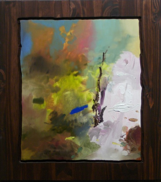 October 12th, 2011, 2011  Oil and Stain on Wood  26h x 24w x 1d in  Collection Susan and Michael Hort