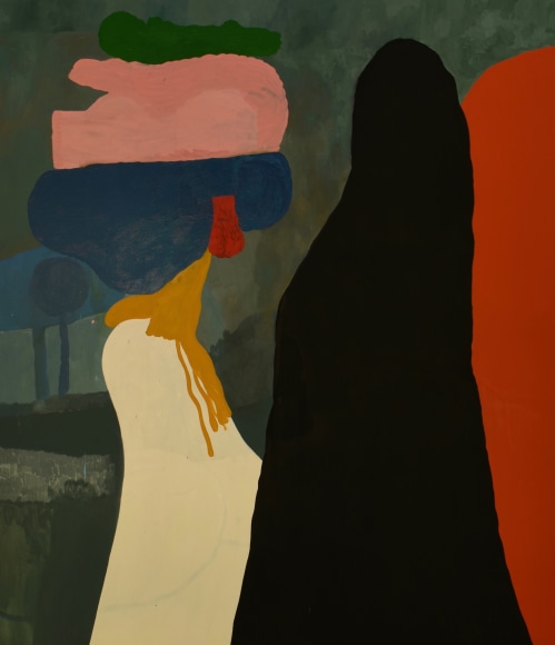 LES ROGERS  Fearless, 2017  Oil on canvas  84h x 66w x 1 1/4d in  Collection Sara Carter, Houston