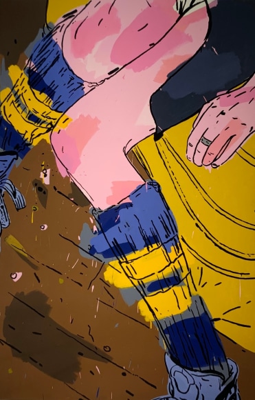 LES ROGERS  5 A.M., 2000  Acrylic on canvas  84h x 54w x 1 1/4d in