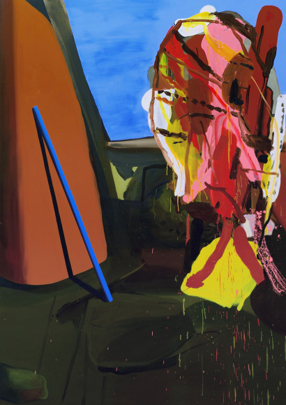 LES ROGERS  Another Child's Brain, 2008  Oil on canvas  84h x 66w x 1 1/4d in