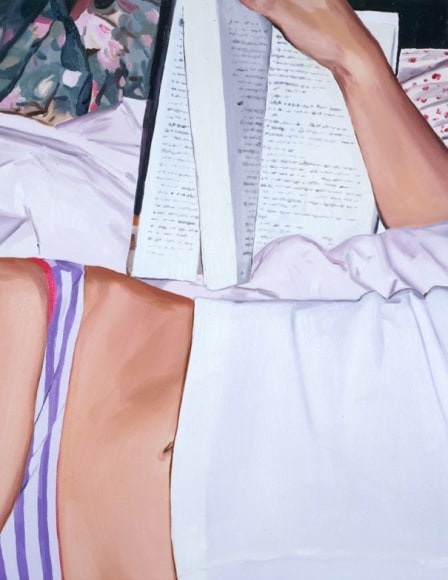 Reading, 2002  Oil on canvas  20h x 16w x 3/4d in  LR2002013  Collection Mark Rosman