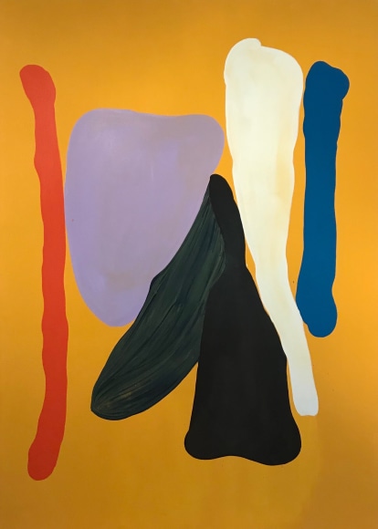 LES ROGERS  These Words, 2018  Oil on canvas  84h x 60w x 1 1/4d in  Collection Seattle