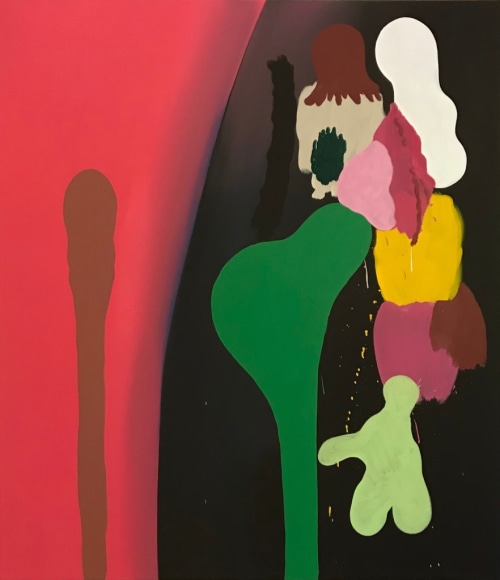 LES ROGERS  New Friends, 2018, Oil on canvas  Collection Milla Jovovich, Los Angeles