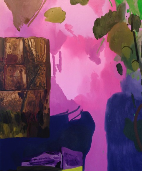 LES ROGERS  Quite Paradise, 2015  Oil on canvas  72h x 60w x 1 1/4d in