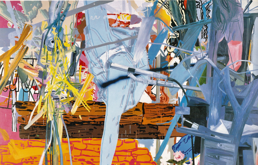 LES ROGERS  Panther, 2000  Oil and spray enamel on canvas  84h x 132w x 1 1/4d in