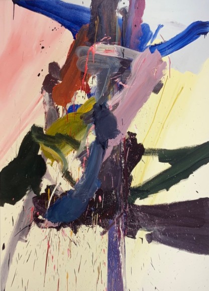 LES ROGERS  Liberty Or, 2001  Oil and acrylic on canvas  84h x 60w x 1d in