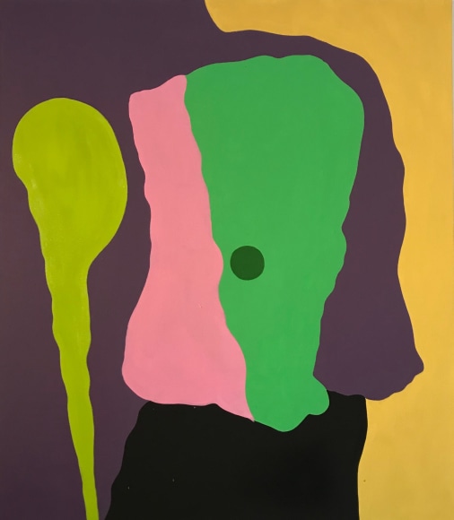 LES ROGERS  Fearless, 2018  Oil on canvas  46h x 40w x 1d in  Collection London