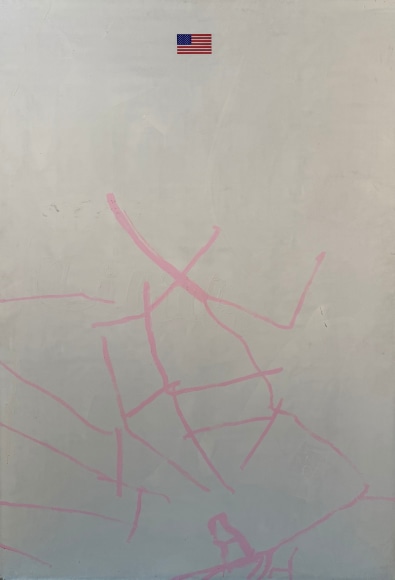 LES ROGERS  Portrait of Jean Seberg, 1994  Enamel, acrylic and decal on birch plywood  69h x 48w x 1/2d in