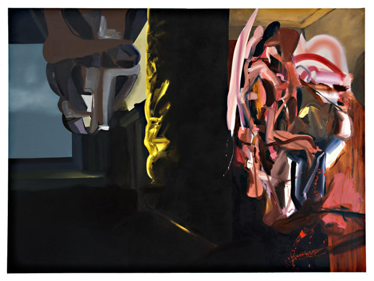 New York Movie, 2007  Oil on canvas  96h x 122w x 1 1/4d in  LR2007003  Collection Mille, Brussels