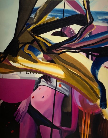 Tiny Dancer, 2004  Oil on canvas  36h x 30w x 3/4d in  LR2004022  Collection France