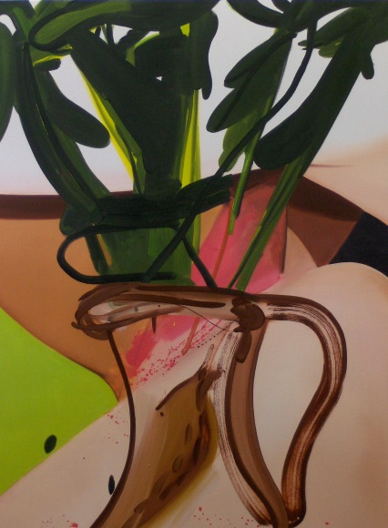 LES ROGERS  Stem, 2010  Oil on canvas  48h x 36w x 1d in