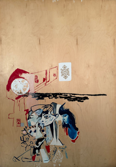 LES ROGERS  Sugar Metro, 1995  Oil and enamel on birch plywood