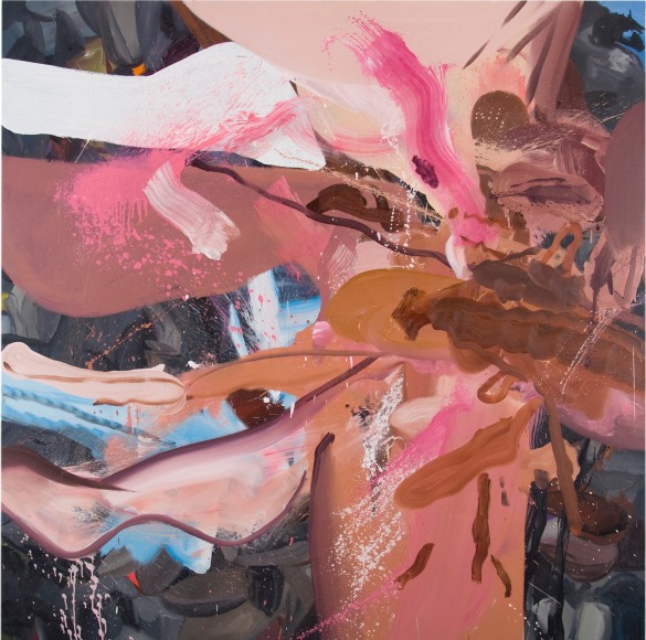 LES ROGERS  Fast Couple, 2010  Oil on canvas  60h x 60w x 1d in