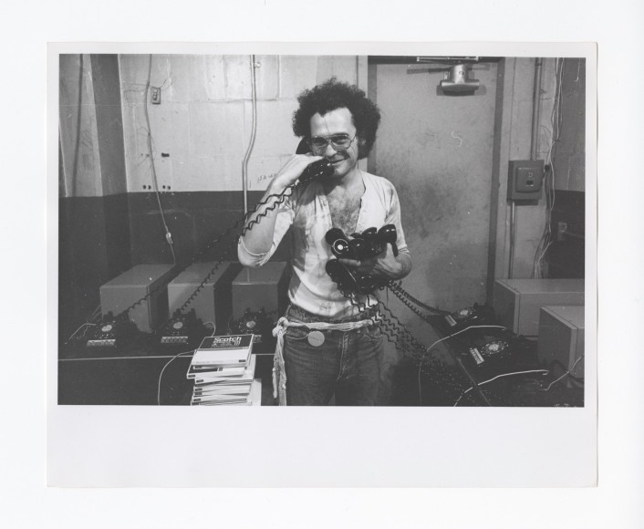 john giorno with dial-a-poem, 1970.