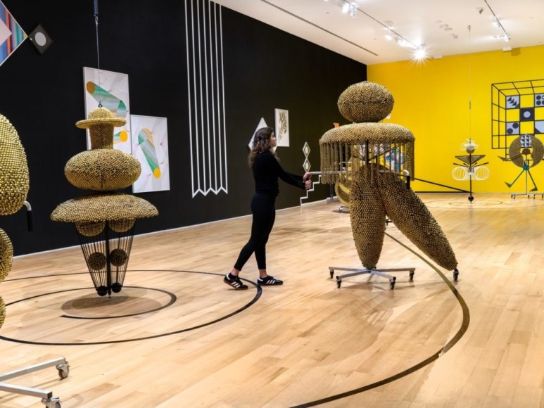 haegue yang, installation view of&nbsp;in the cone of uncertainty, the bass, miami beach, 2019, &nbsp;