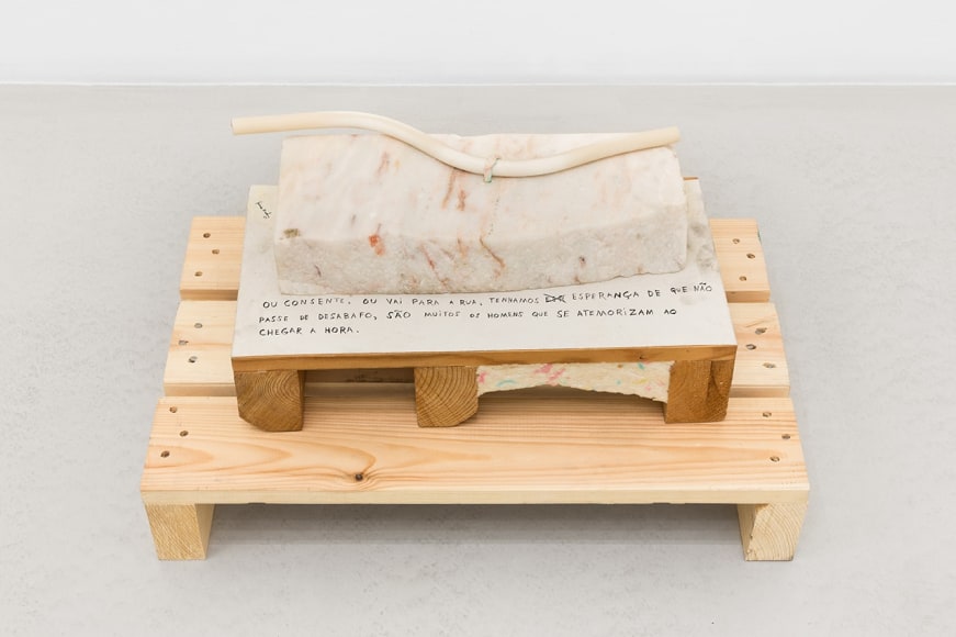 jimmie durham,&nbsp;do you say i am lying?, 1995. foto: bruno lopes&nbsp;