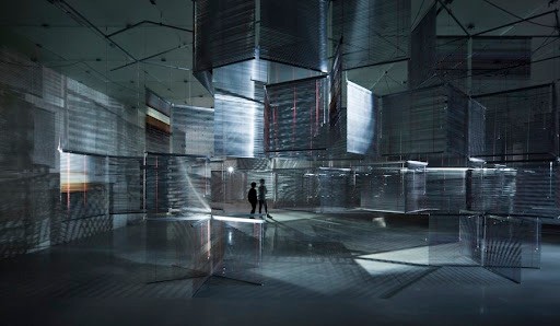 haegue yang, installation view&nbsp;tightrope walking and its wordless shadow,&nbsp;fondazione furla, milan, 2018