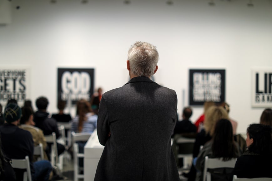 a conversation about john giorno. kurimanzutto new york, 2024. photo: riccardo piazza