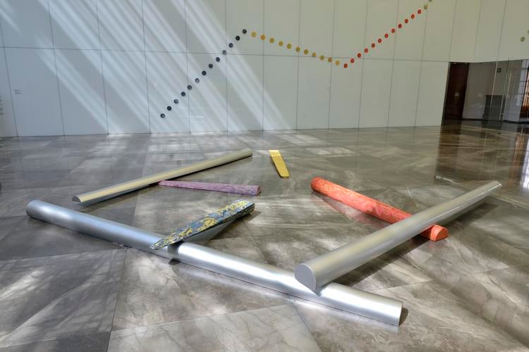 mariana castillo deball, installation view in tlilli in tlapalli, museo amparo, puebla, 2018