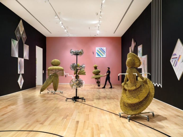 haegue yang, installation view of&nbsp;in the cone of uncertainty,&nbsp;the bass, miami beach, 2019