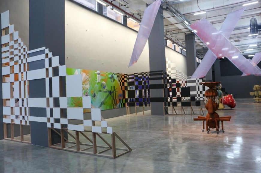 haegue yang, installation view of strange attractors, tate st ives, cornwall, 2020