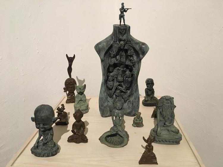 dr.lakra, vista de instalaci&oacute;n yurugu, museo de la ciudad, quer&eacute;taro, 2018