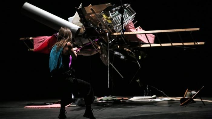 abraham cruzvillegas, b&aacute;rbara foulkes, documentation of the performance&nbsp;insistir insistir insistir, the kitchen, new york, 2018