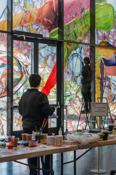 installation view wangshui &amp;amp; maryam hoseini the demon and the muse (dm) (in process),&nbsp;site santa fe, 2025. courtesy the artists; deborah schamoni, munich; and kurimanzutto, mexico city / new york. photo by shayla blatchford