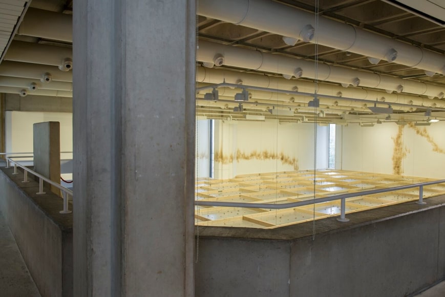 gabril kuri, vista de instalaci&oacute;n de&nbsp;spending static to save gas, douglas hyde gallery, dubl&iacute;n, 2020. foto: louis haugh&nbsp;