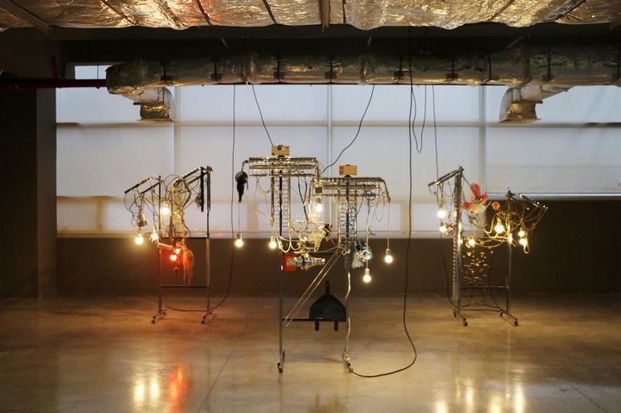 haegue yang, installation view of strange attractors, tate st ives, cornwall, 2020