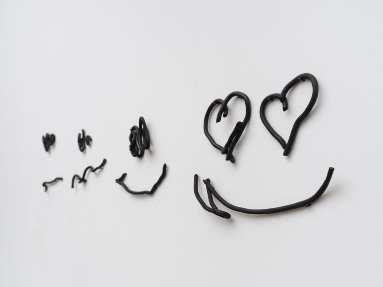 petrit halilaj. abetare (smilies), 2024. bronze, patina