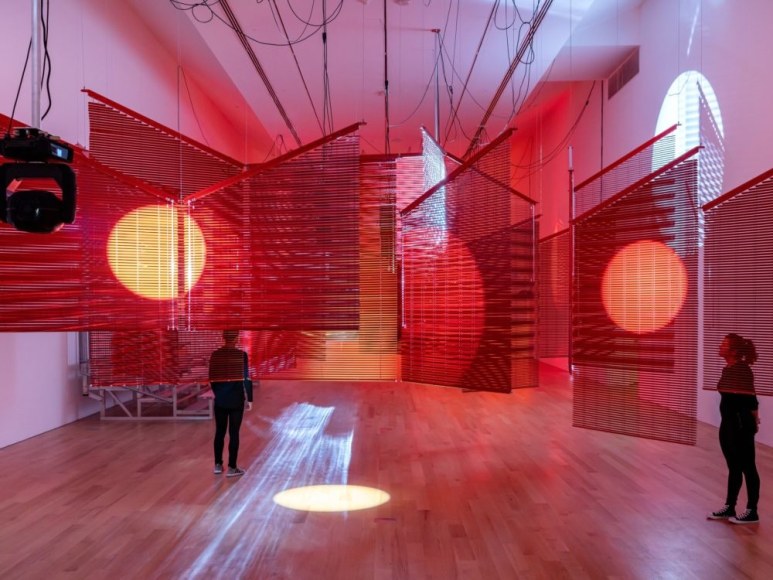 haegue yang,&nbsp;installation view of&nbsp;in the cone of uncertainty, the bass, miami beach, 2019