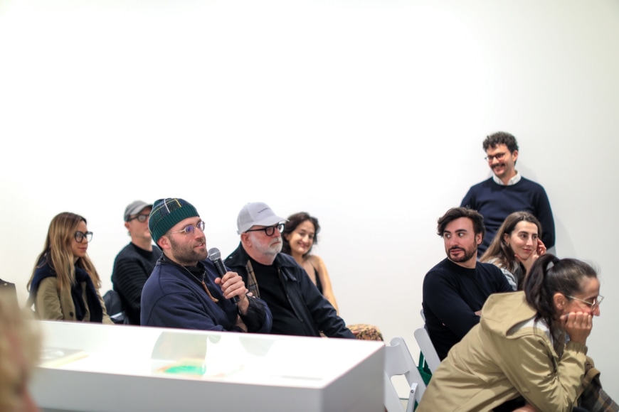 a conversation about john giorno. kurimanzutto new york, 2024. photo: riccardo piazza