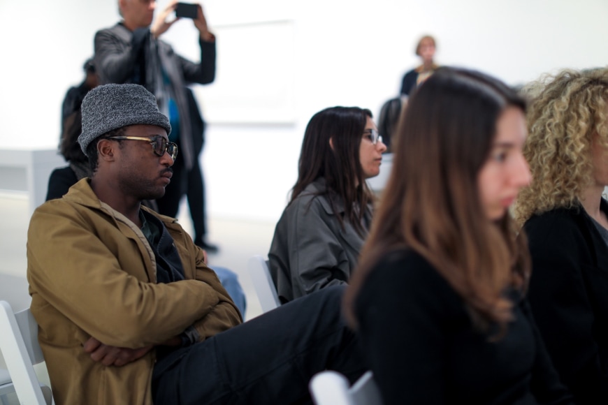 a conversation about john giorno. kurimanzutto new york, 2024. photo: riccardo piazza