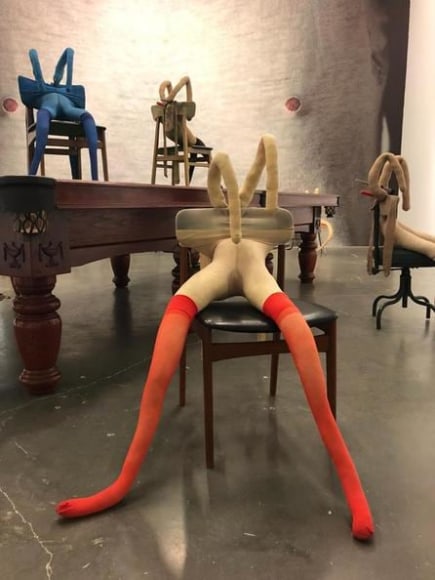 sarah lucas, installation view&nbsp;&nbsp;au naturel, new museum, new york, 2018