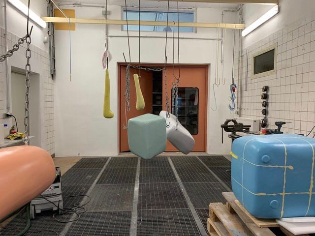 previews of nairy baghramian's atelier in berlin, in the making of the &quot;misfits&quot; exhibition