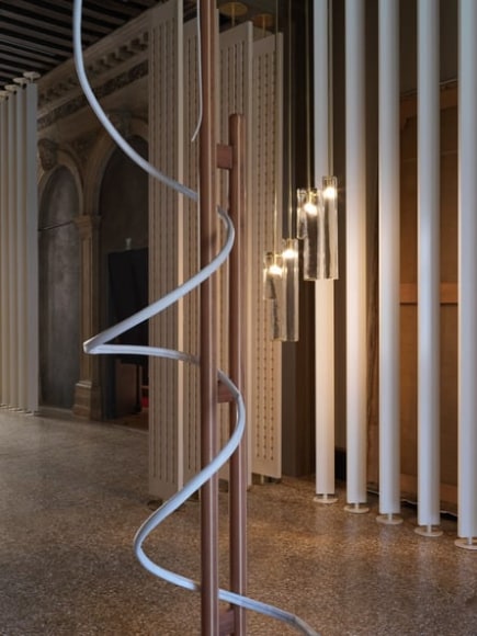 leonor antunes,&nbsp;a seam, a surface, a hinge or a knot, palazzo giustinian lolin, biennale di venezia, venice, 2019