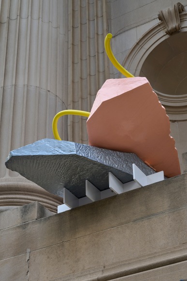 installation view. the facade comission: nairy baghramian, scratching the back, 2024. the metropolitan museum of art, new york. courtesy of the artist, kurimanzutto mexico city / new york &amp;amp; marian goodman gallery. &copy; kyle knodell